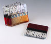 Link to set of 4 red fused glass coasters by Chris Paulson